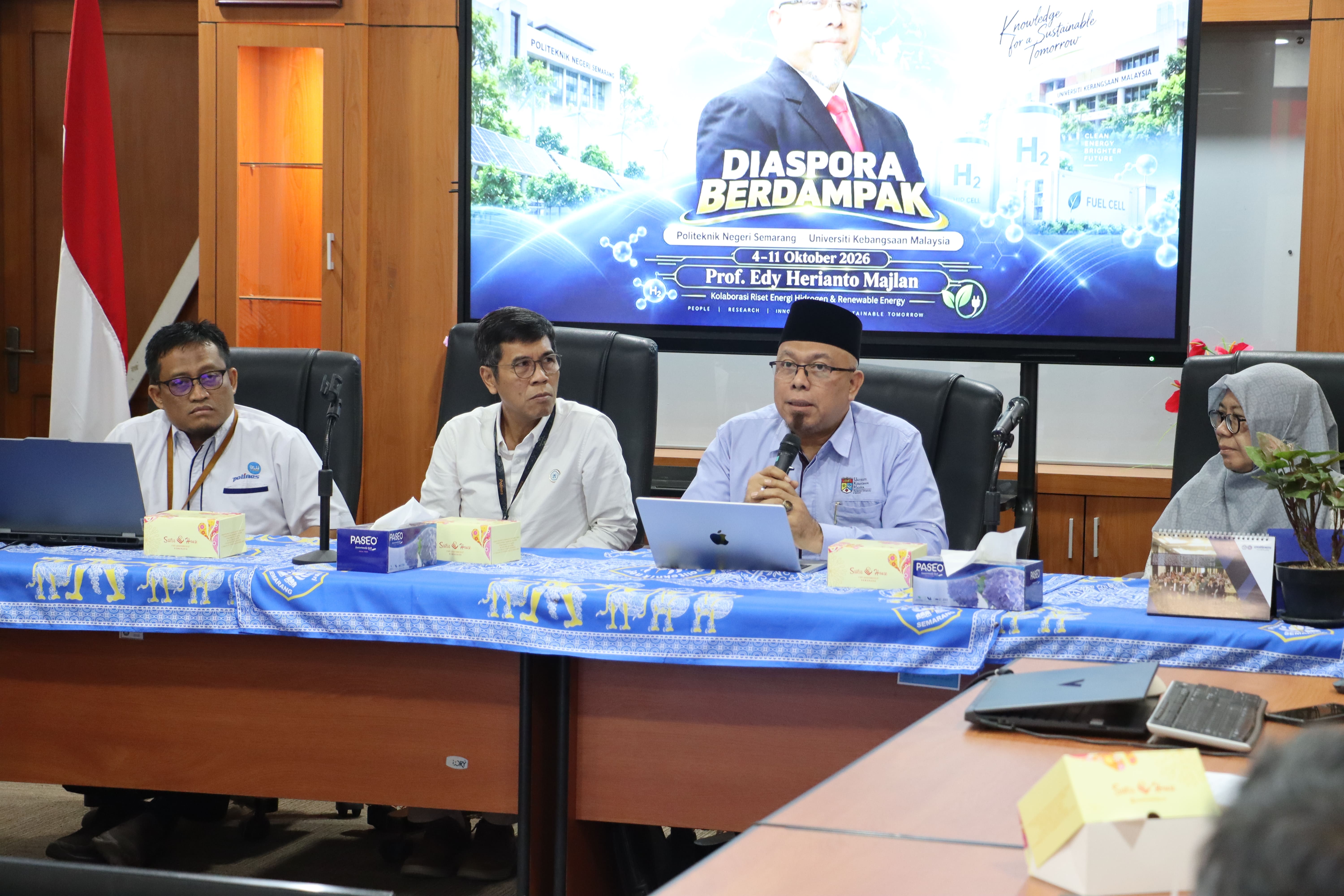 Polines Gandeng Universiti Kebangsaan Malaysia Perkuat Kolaborasi Riset Hidrogen dan Energi Terbarukan